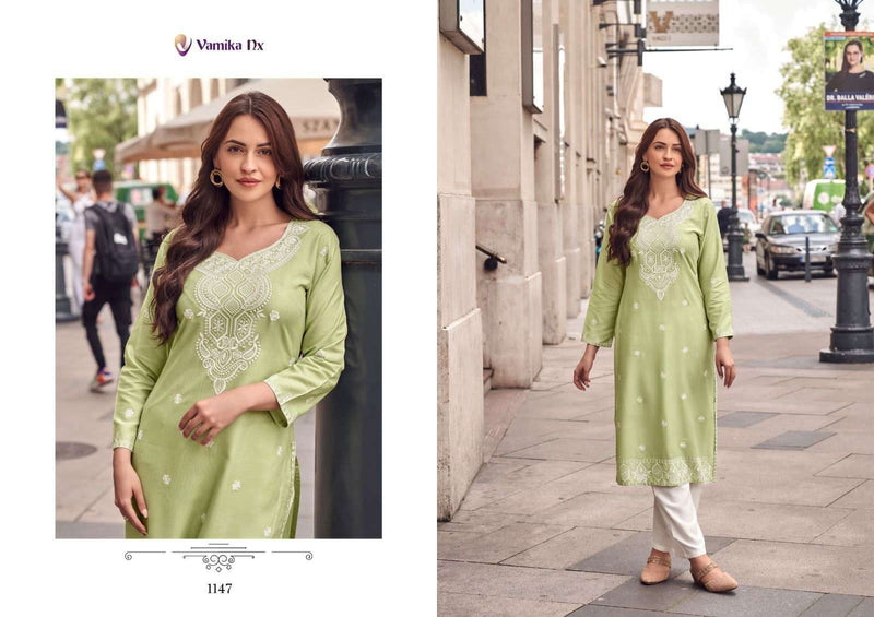 Vamika Nx Rooh Vol 8 Rayon Lakhnawi Casual Wear Kurt Pant Collection