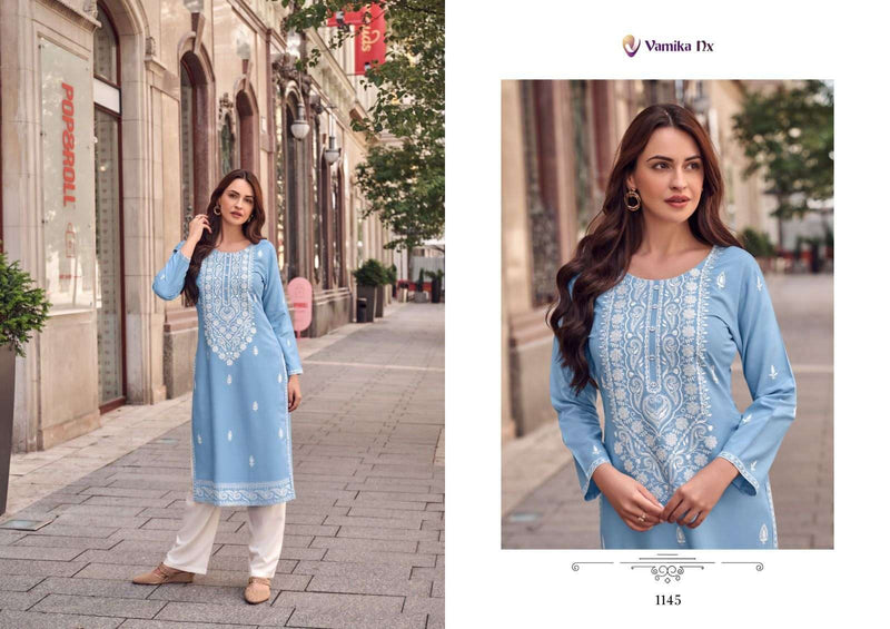 Vamika Nx Rooh Vol 8 Rayon Lakhnawi Casual Wear Kurt Pant Collection