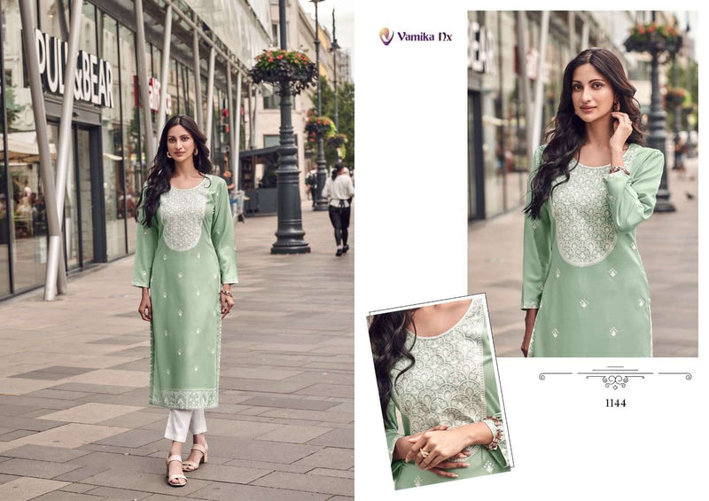 Vamika Nx Rooh Vol 8 Rayon Lakhnawi Casual Wear Kurt Pant Collection