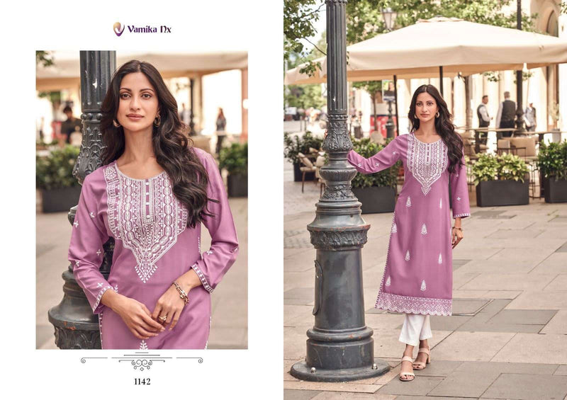 Vamika Nx Rooh Vol 8 Rayon Lakhnawi Casual Wear Kurt Pant Collection