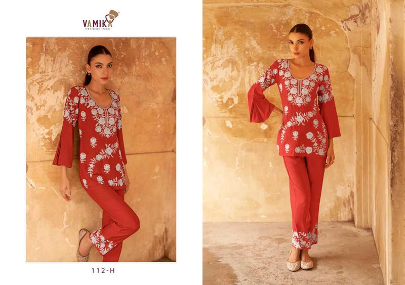 Vamika Veronica Vol 3 Gold Rayon Sequeans Work Designer Co Ord Set