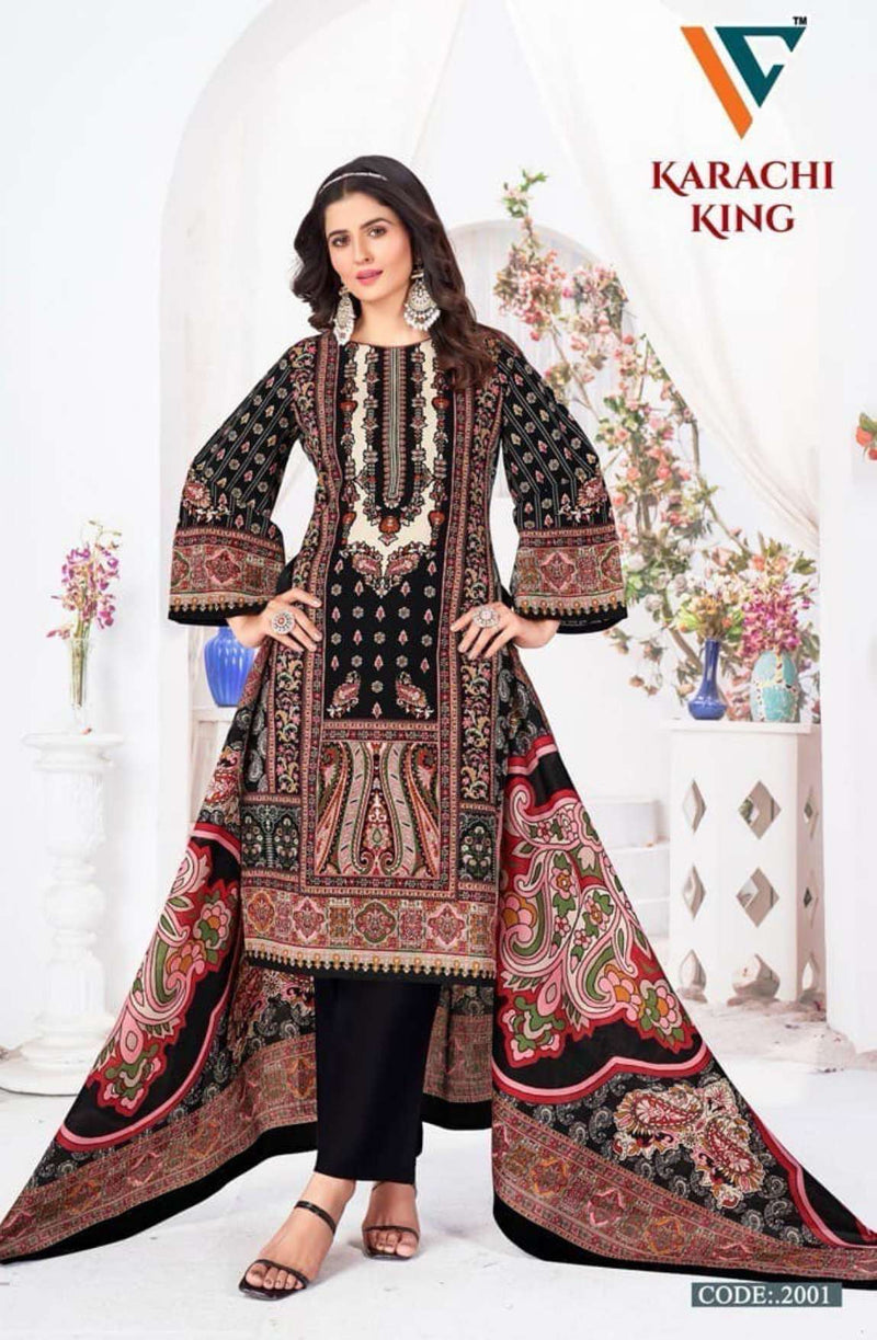 Vandana Creation Karachi‎ King‎‎ Vol 2 Cotton Fancy Suit