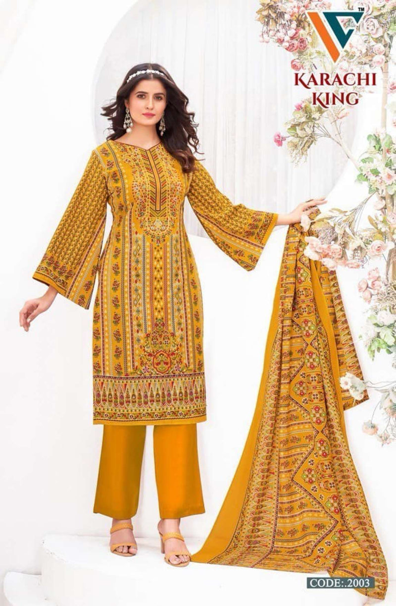 Vandana Creation Karachi‎ King‎‎ Vol 2 Cotton Fancy Suit