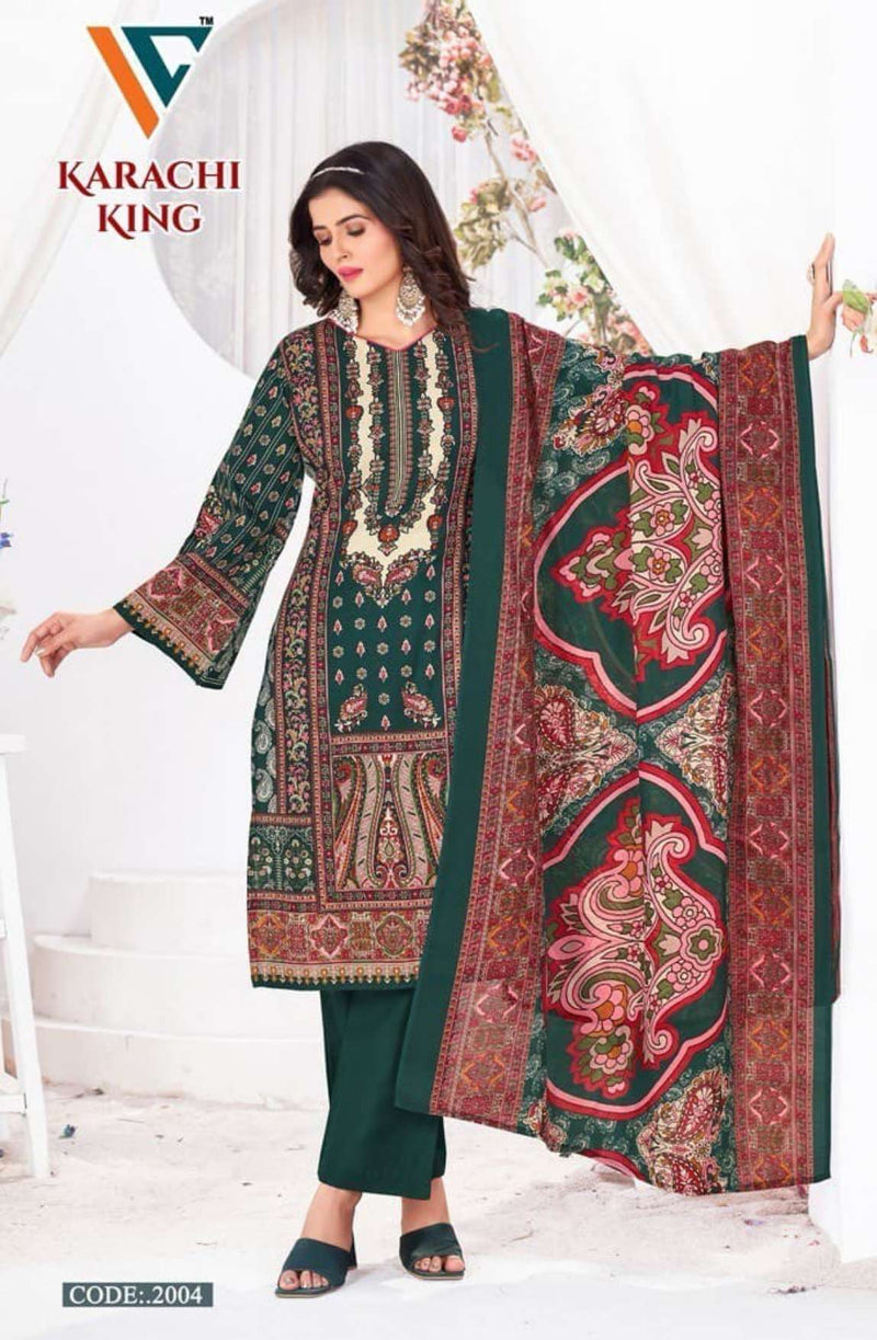 Vandana Creation Karachi‎ King‎‎ Vol 2 Cotton Fancy Suit