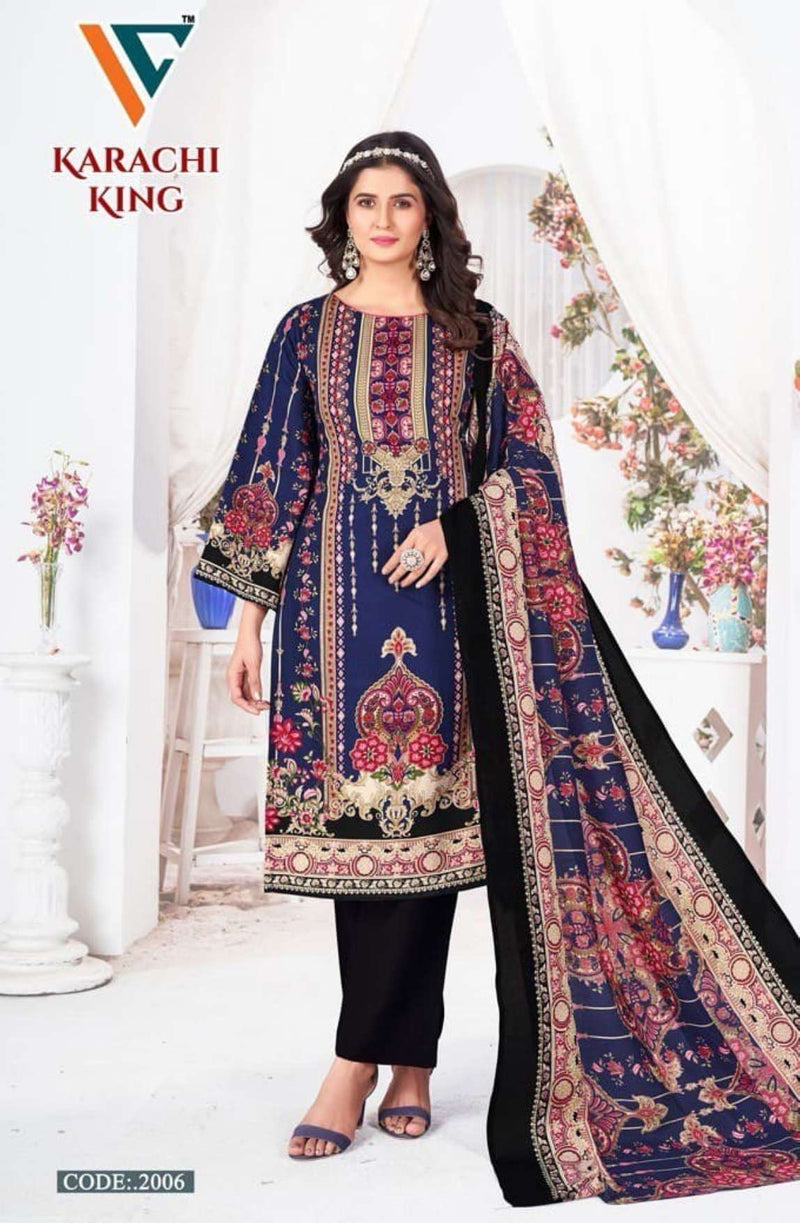 Vandana Creation Karachi‎ King‎‎ Vol 2 Cotton Fancy Suit