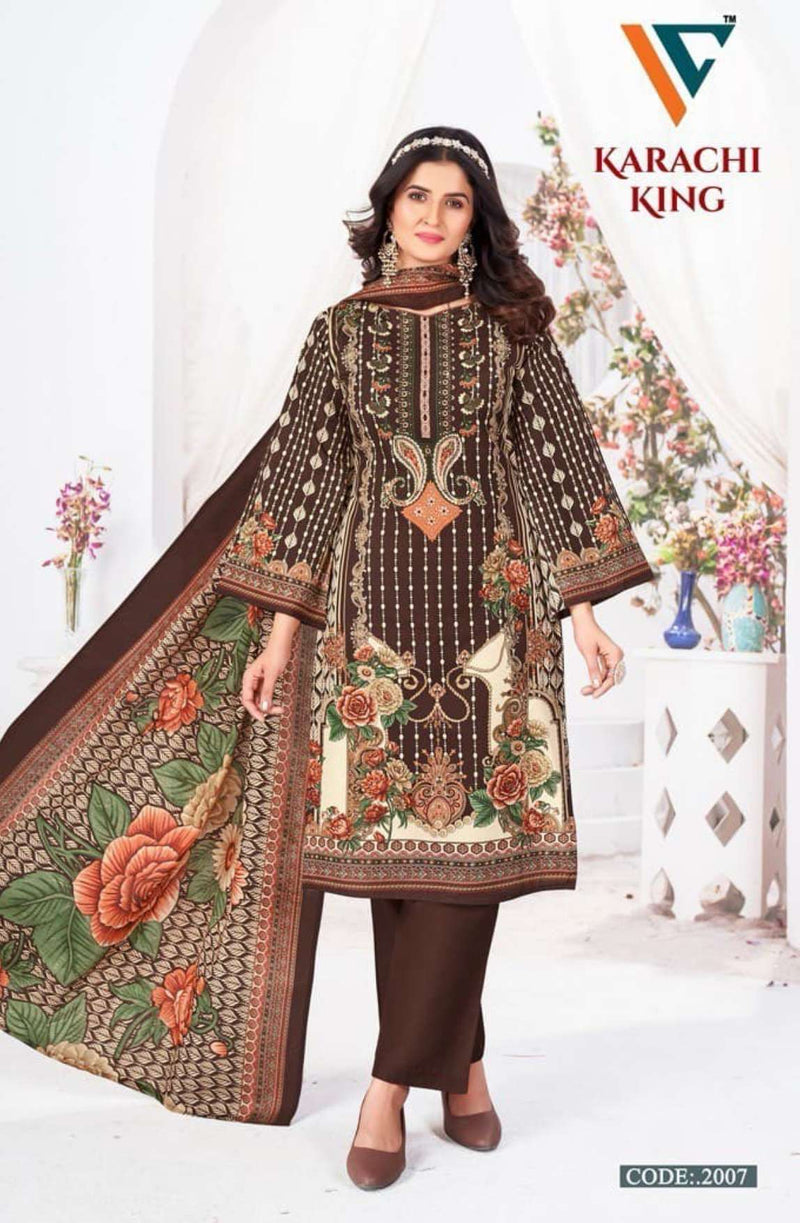 Vandana Creation Karachi‎ King‎‎ Vol 2 Cotton Fancy Suit