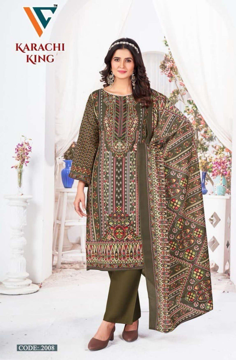 Vandana Creation Karachi‎ King‎‎ Vol 2 Cotton Fancy Suit