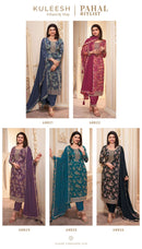 Pahal Hit List by Kuleesh Chinon Digital Print & Embroidered Dress Material