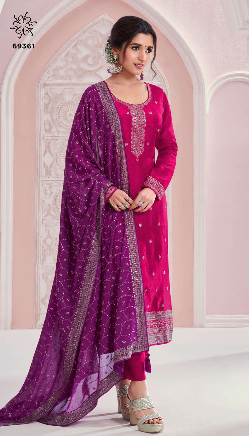 Vinay Fashion Siya Silk Embroidered Wedding Wear Suit Collection