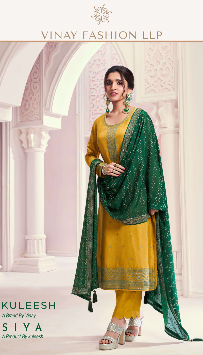 Vinay Fashion Siya Silk Embroidered Wedding Wear Suit Collection