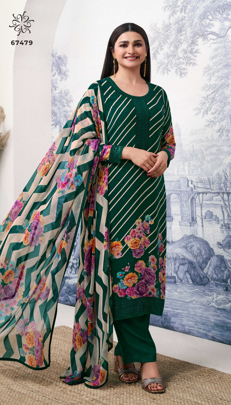 Vinay Fashion Silkina Royal Crepe Vol 44 Crape Digital Printed With Embroidery Touch Salwaar Suit