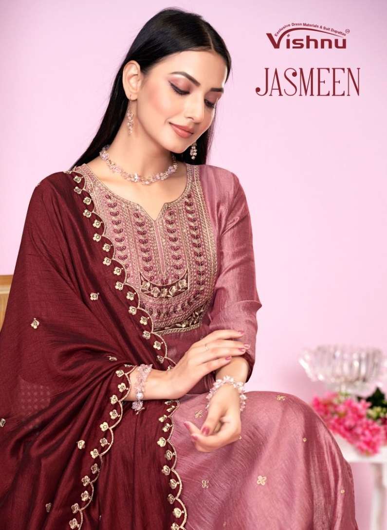 Vishnu Impex Jasmeen Vichitra Silk Festiv Wear Designer Salwar Suit