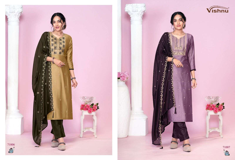 Vishnu Impex Jasmeen Vichitra Silk Festiv Wear Designer Salwar Suit