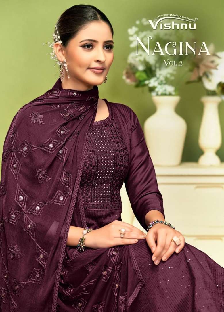 Vishnu Impex Nagina Vol 2 Chinon Silk Fancy Salwar Suit