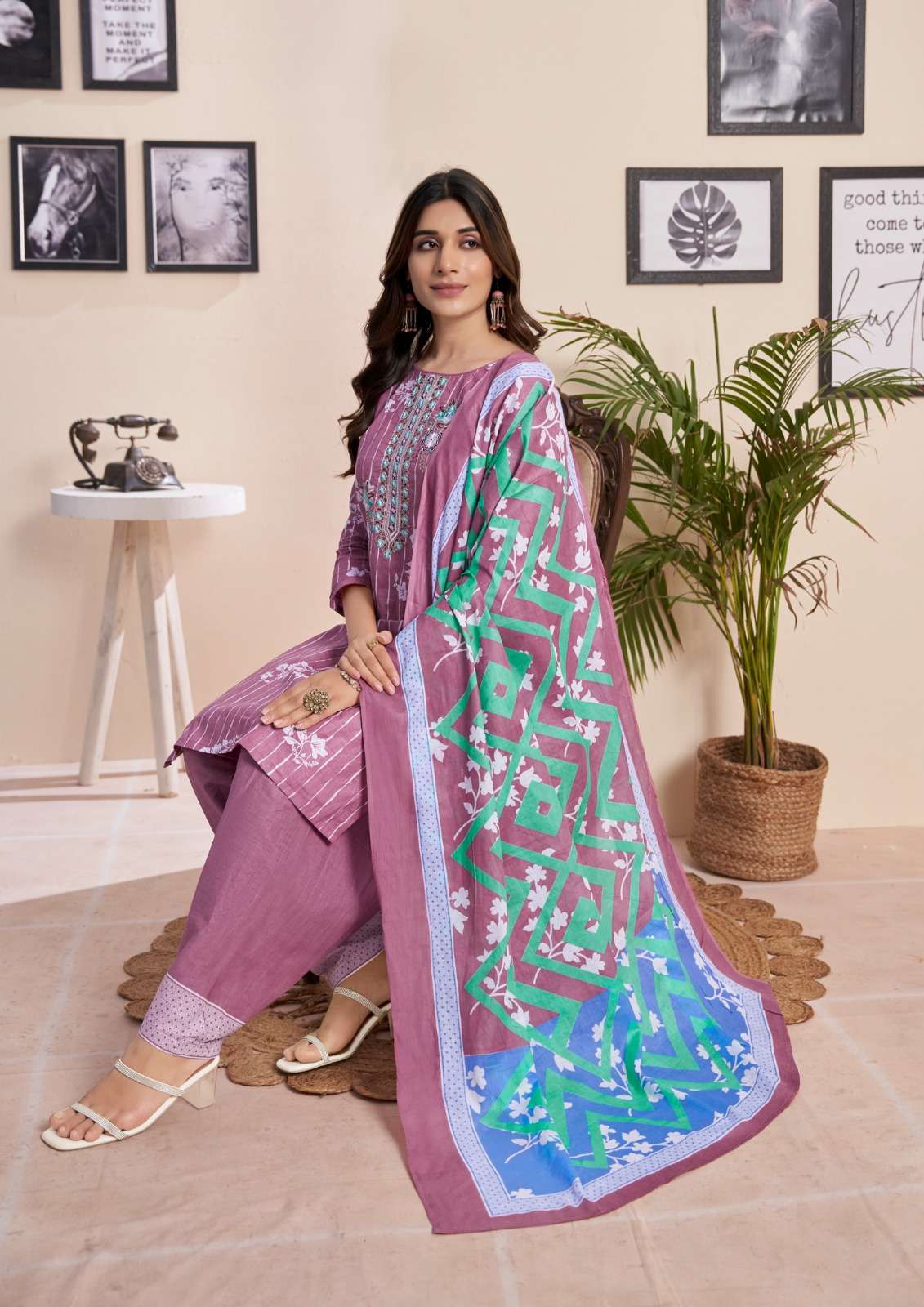 Yashika Trends Simayaa Cotton Printed Stylish Daily Wear Salwar Suit