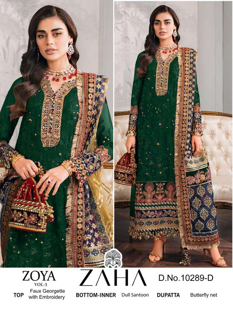 Zaha Zoya Vol 3 Georgette Heavy Embroidered Designer Salwar Kameez