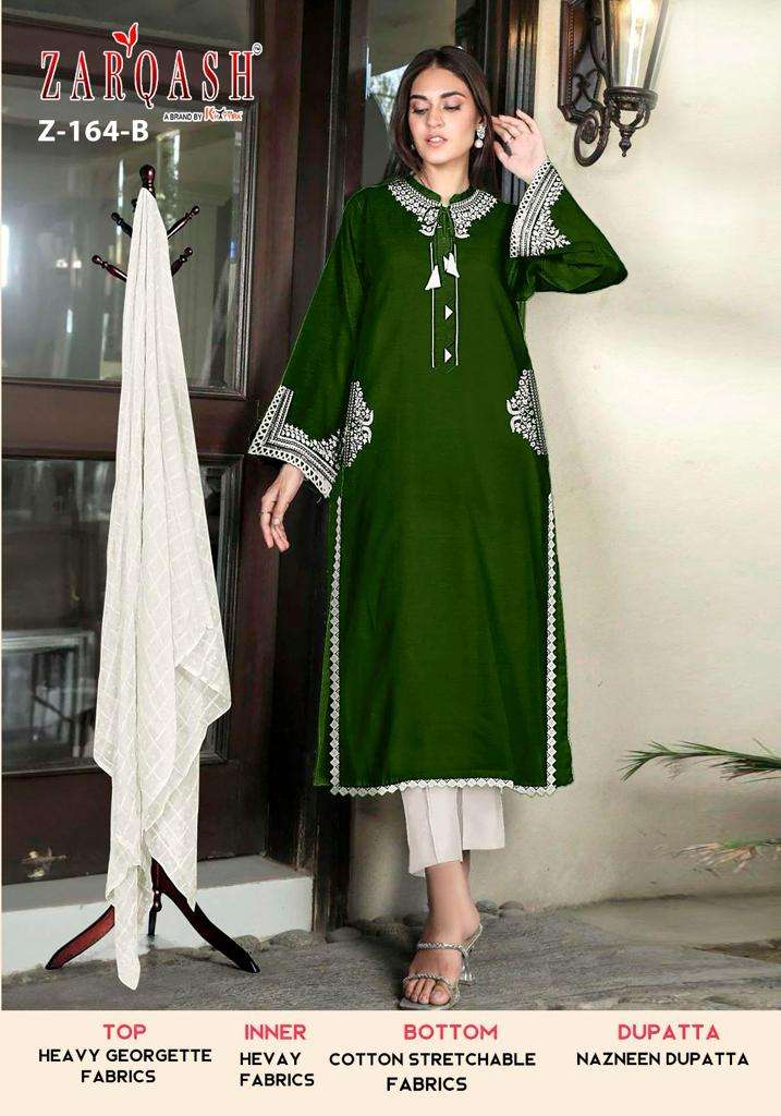 Zarqash Z 164 Georgette Beautiful Designer Pret Kurti Collection