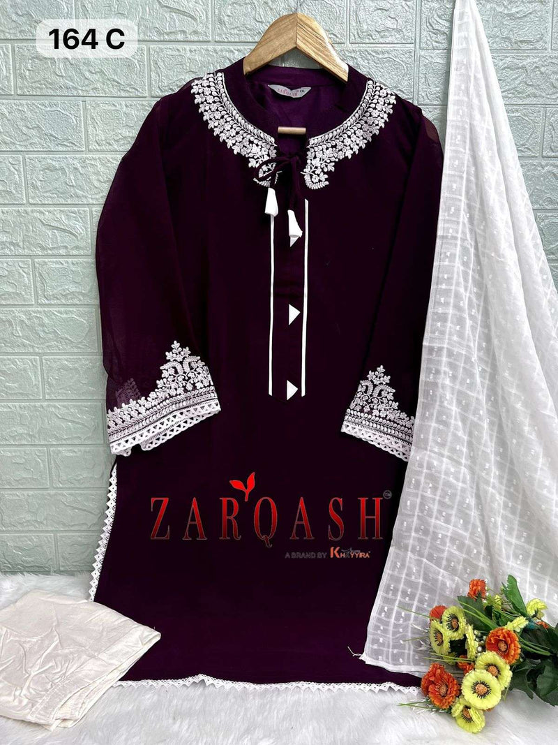 Zarqash Z 164 Georgette Beautiful Designer Pret Kurti Collection