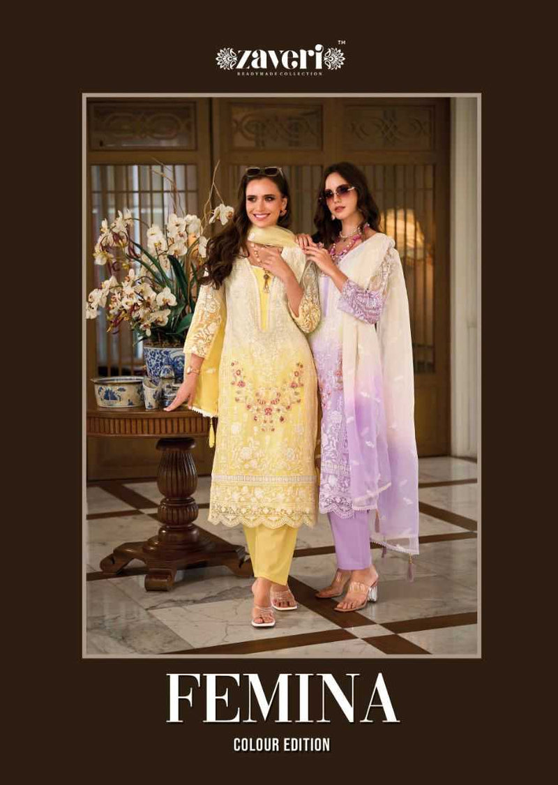 Zaveri Femina Colour Edition Vol 2 Organza Full Stich Designer Pakistani Readymade Suit