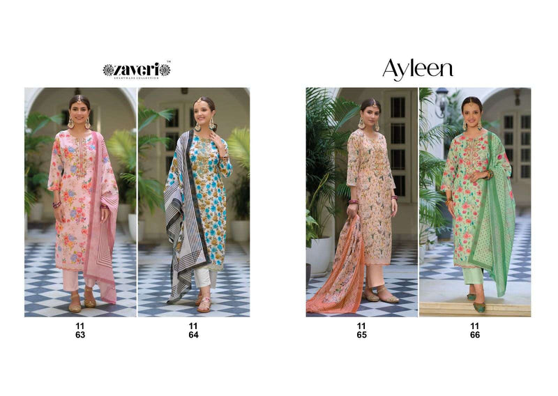 Zaveri Present Ayleen Amazing Embroidery Gota Patti Work Kurti With Pant And Dupatta