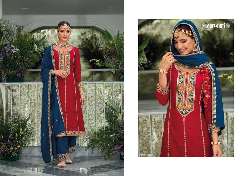 Zaveri Mirha Premium Silk With Emboidery Work Fully Stiched Party Wear Suit