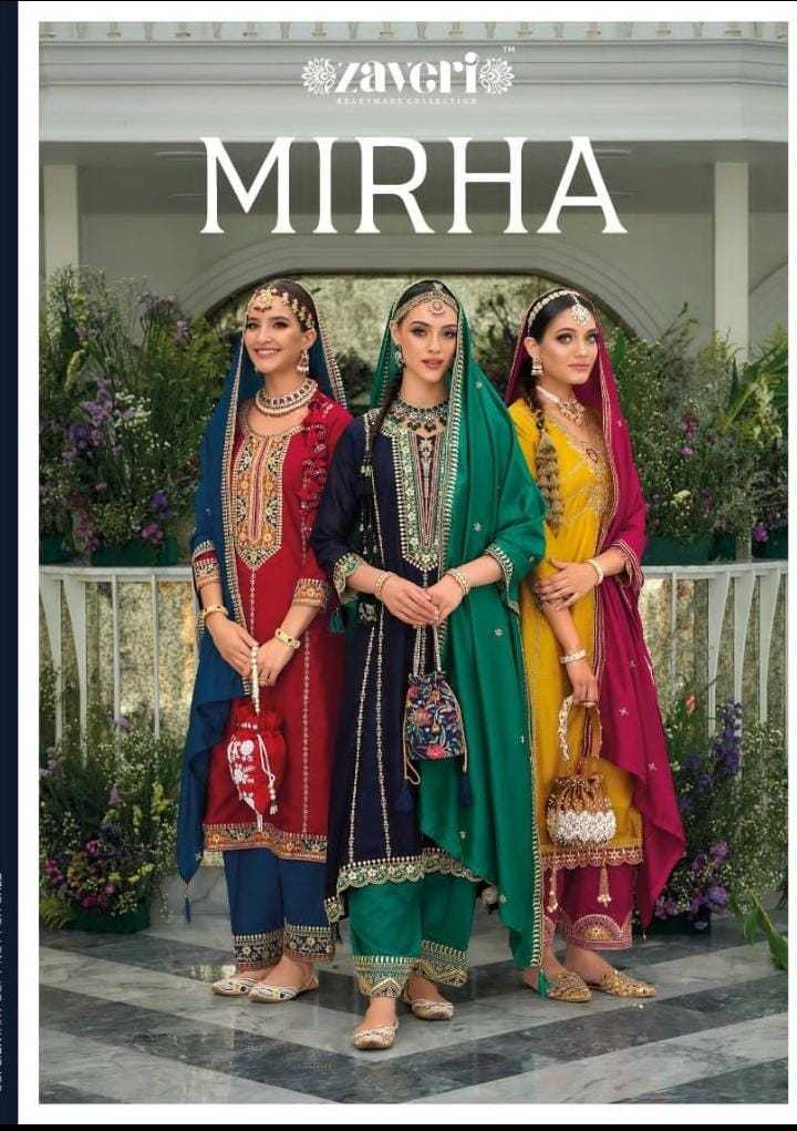 Zaveri Mirha Premium Silk With Emboidery Work Fully Stiched Party Wear Suit