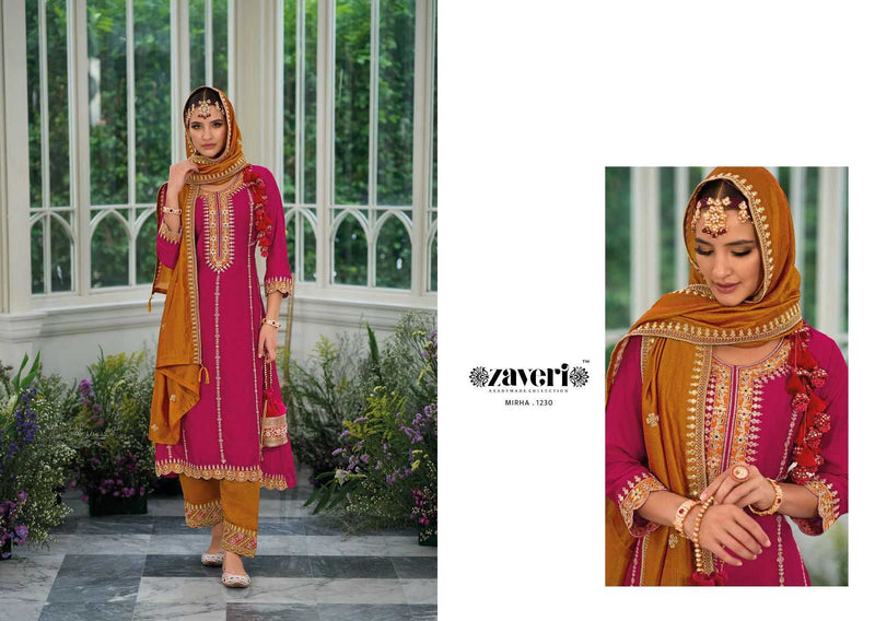 Zaveri Mirha Premium Silk With Emboidery Work Fully Stiched Party Wear Suit