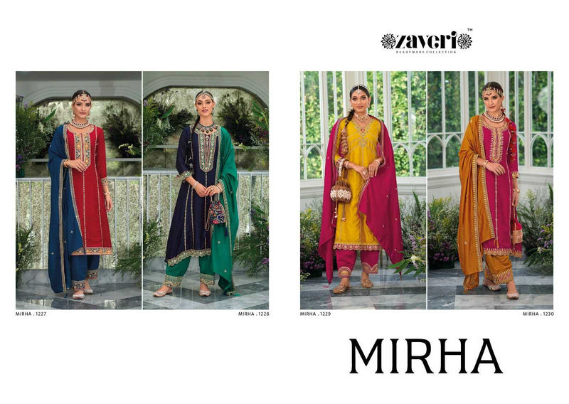 Zaveri Mirha Premium Silk With Emboidery Work Fully Stiched Party Wear Suit