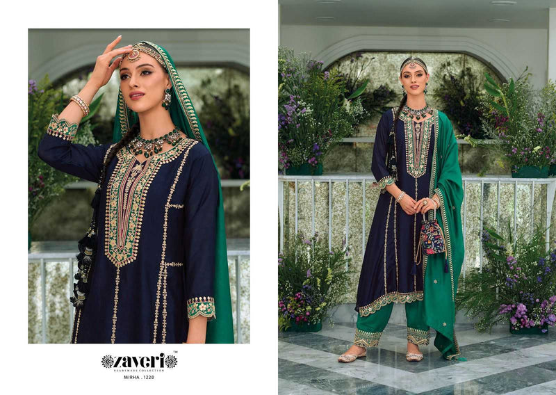 Zaveri Mirha Premium Silk With Emboidery Work Fully Stiched Party Wear Suit