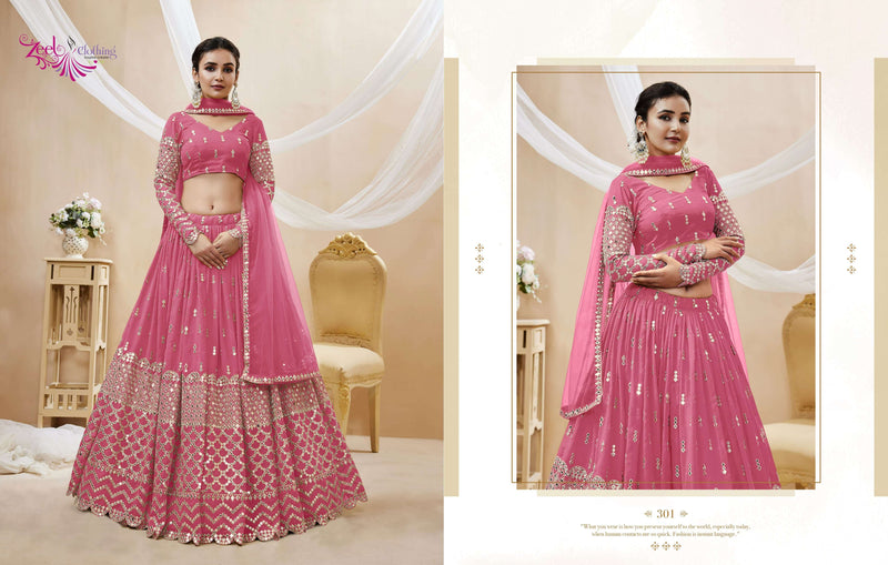 Zeel Clothing Expression Vol 1 Georgette Designer Wedding Wear Lehenga Collection