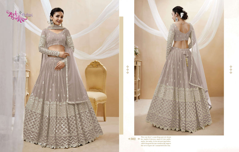 Zeel Clothing Expression Vol 1 Georgette Designer Wedding Wear Lehenga Collection