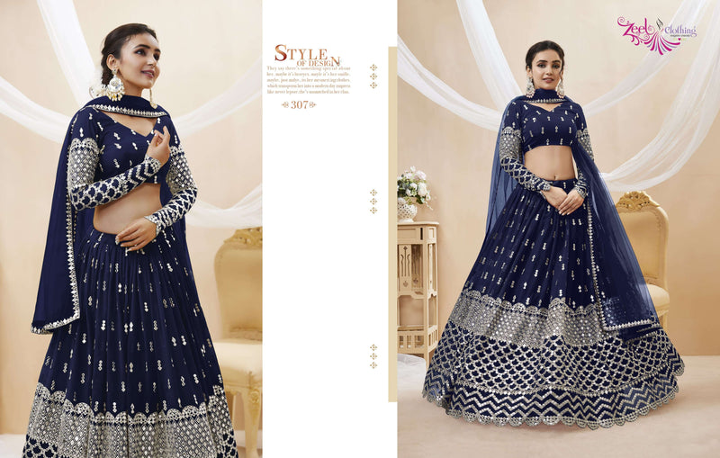 Zeel Clothing Expression Vol 1 Georgette Designer Wedding Wear Lehenga Collection