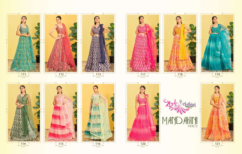 Zeel Clothing Mandakini Vol 2 Organza Designer Party Wear Lehenga Choli