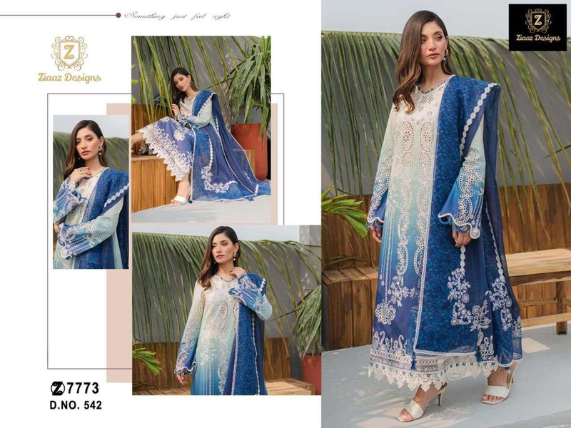 Ziaaz Designs Code No 542 Cotton Fancy Salwar Suit