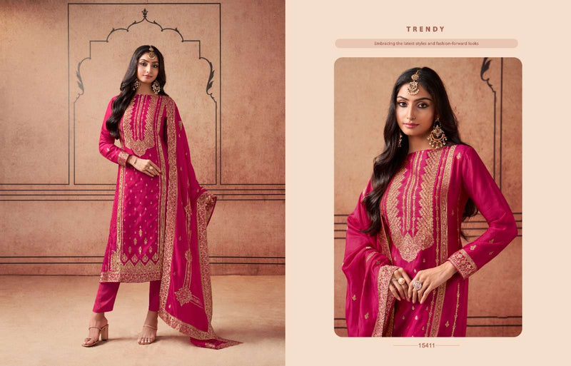 Zisa Aurum Silk Jacquard Wedding Wear Designer Suit