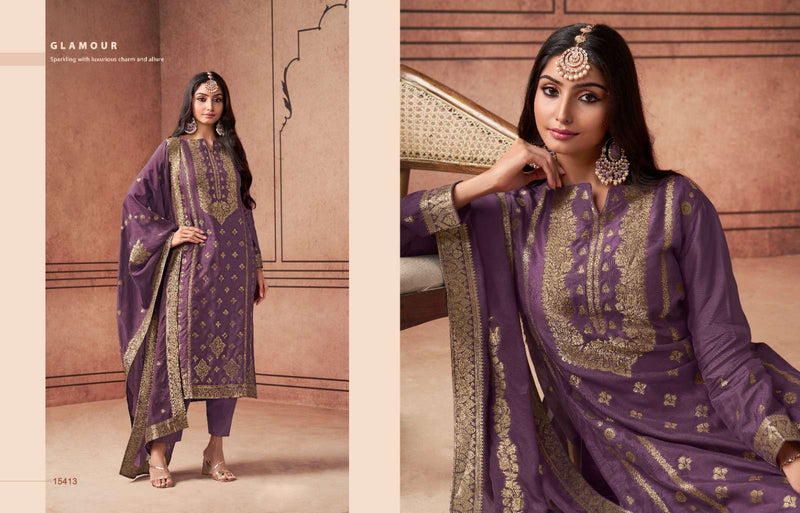 Zisa Aurum Silk Jacquard Wedding Wear Designer Suit