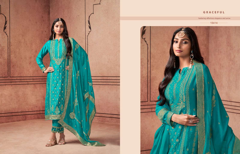 Zisa Aurum Silk Jacquard Wedding Wear Designer Suit