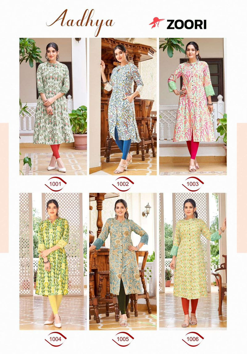 Zoori Adhya Rayon Fancy Daily Wear Kurti