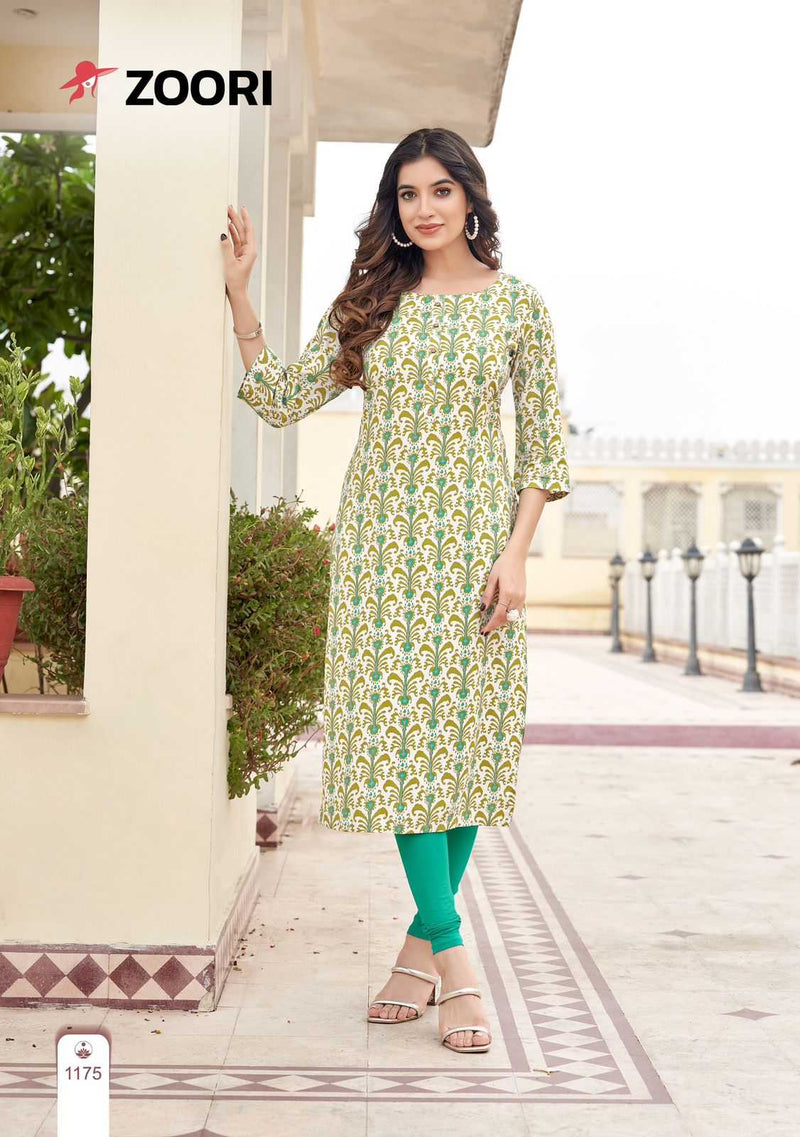 Zoori Akshara Vol 29 Rayon Print Daily Wear Kurti Set