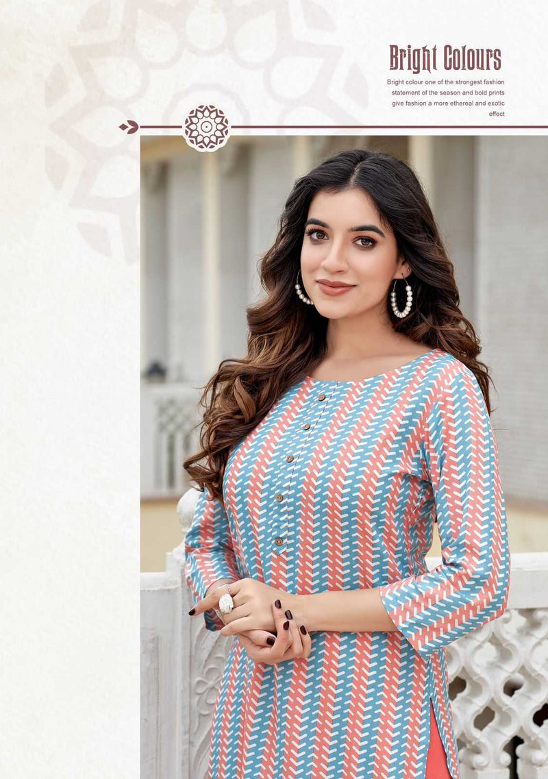 Zoori Akshara Vol 29 Rayon Print Daily Wear Kurti Set