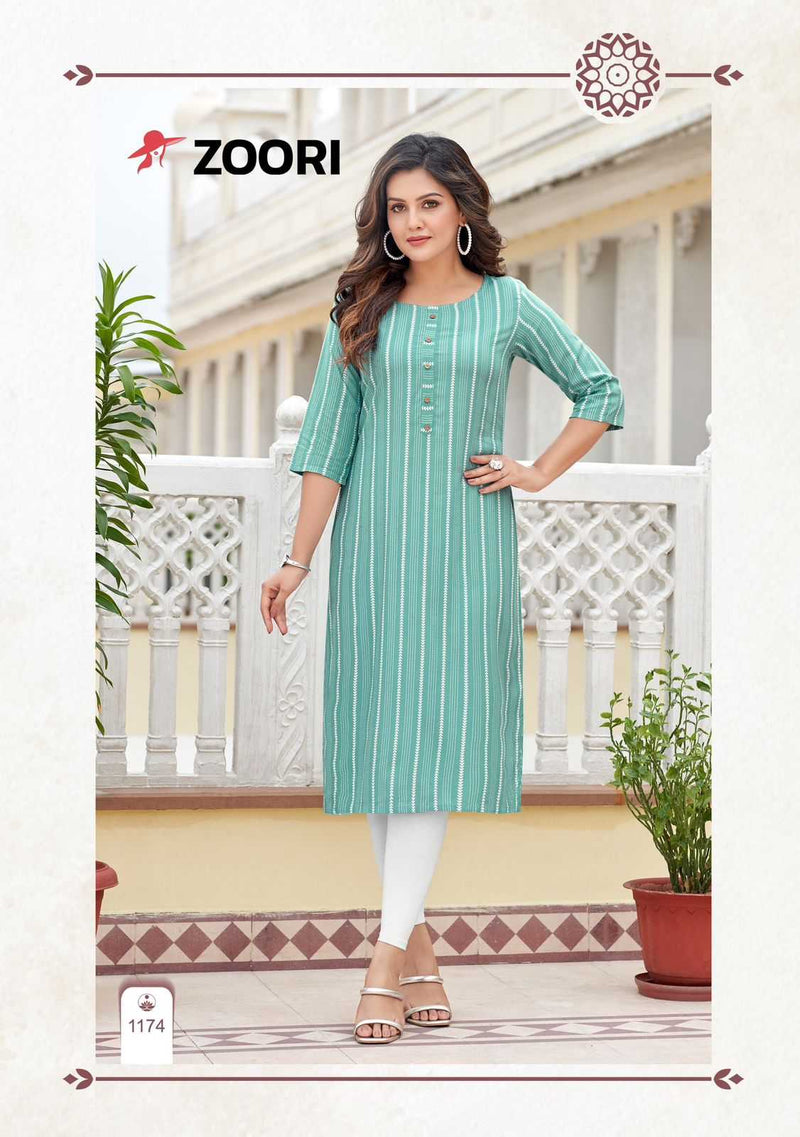 Zoori Akshara Vol 29 Rayon Print Daily Wear Kurti Set