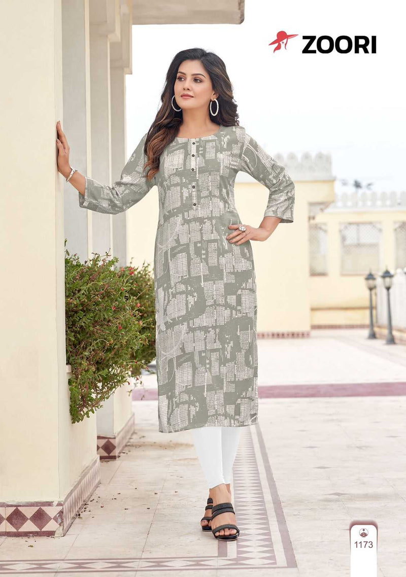 Zoori Akshara Vol 29 Rayon Print Daily Wear Kurti Set