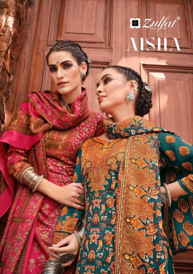 Zulfat Designer Suits Aisha Pashmima Digital Print Daily Wear Collection