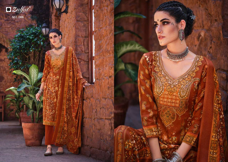 Zulfat Designer Suits Aisha Pashmima Digital Print Daily Wear Collection