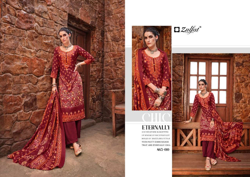 Zulfat Designer Suits Aisha Pashmima Digital Print Daily Wear Collection