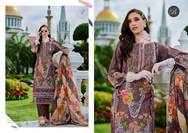 Zulfat Designer Suits Al Marina Cotton Digital Print Heavy Embroidery Fancy Suit