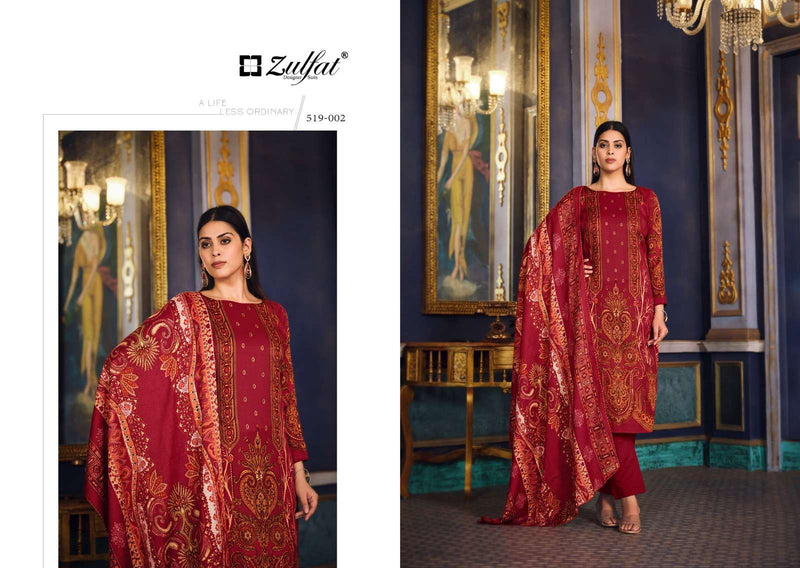 Zulfat Designer Suits Firdaus Wool Pashmina Designer Party Wear Suit