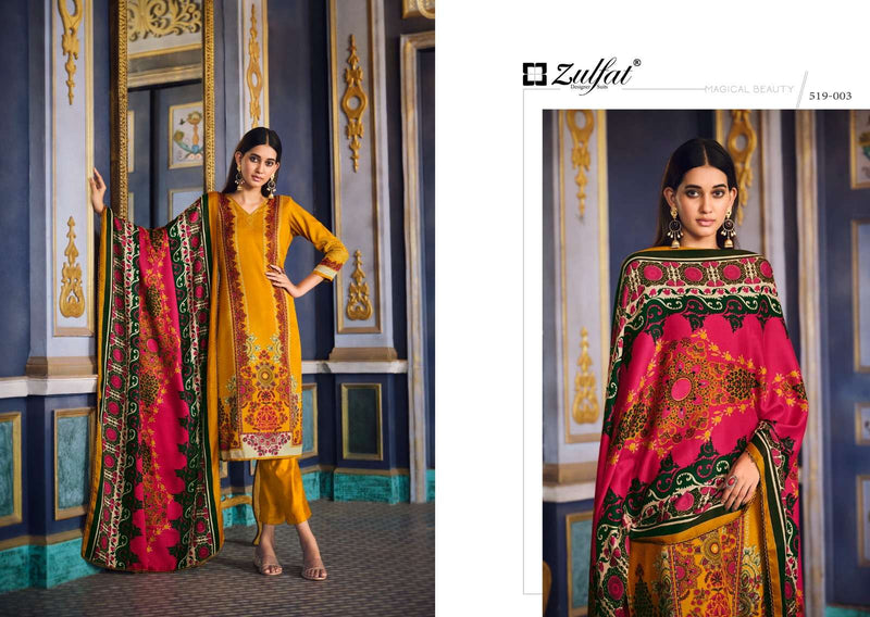 Zulfat Designer Suits Firdaus Wool Pashmina Designer Party Wear Suit