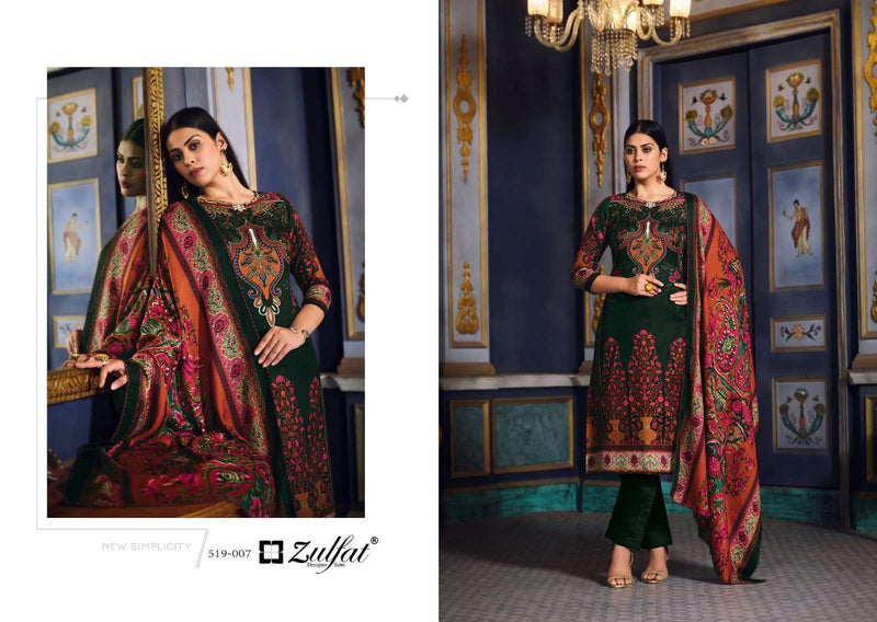 Zulfat Designer Suits Firdaus Wool Pashmina Designer Party Wear Suit