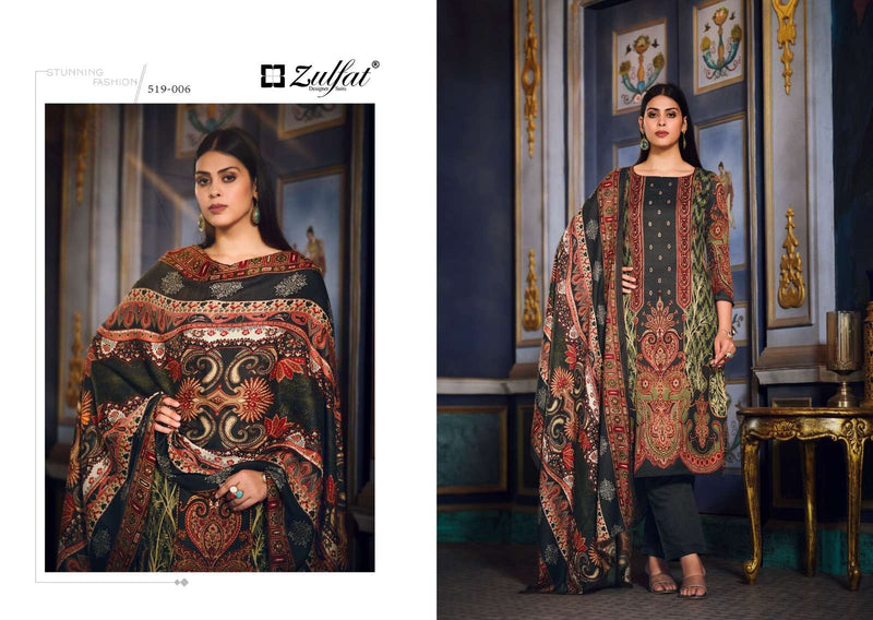 Zulfat Designer Suits Firdaus Wool Pashmina Designer Party Wear Suit